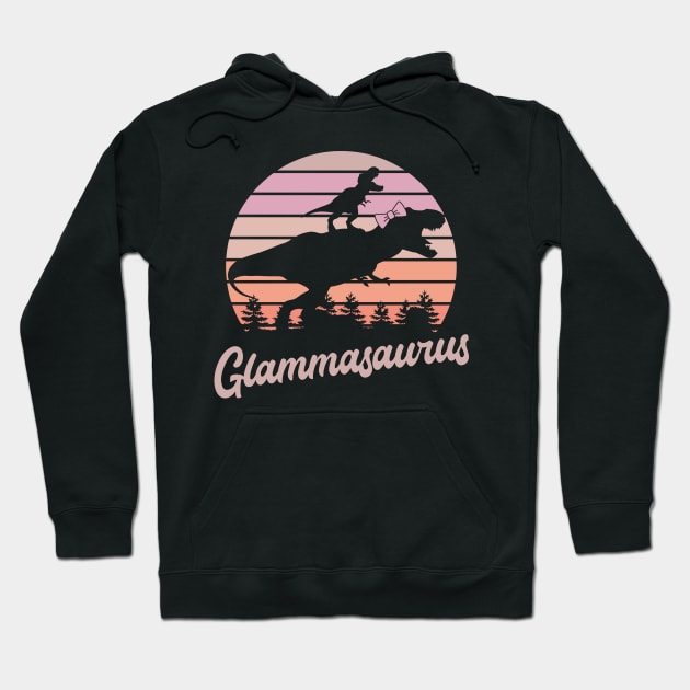 Glammasaurus T-Rex Dinosaur Hoodie by ryanjaycruz